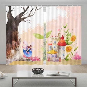 Cuento de hadas Castillo Historia 3D Bloqueo Foto Impresión Cortina Tela Cortinas Ventana - Imagen 1 de 10