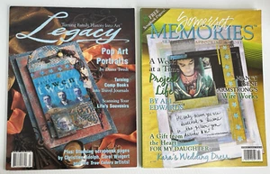 Somerset Memories Magazine & LEGACY Lot of 2 Mixed Media Scrapbooking w/Papers - Picture 1 of 15