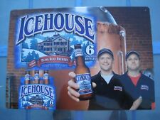 Insegna Targa Metallica Birra Bier Beer Cerveza Icehouse - Usa circa 34x24 cm