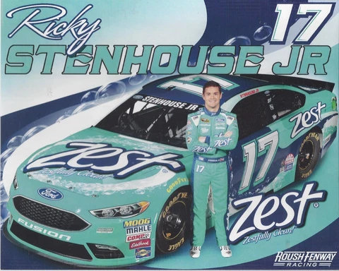 2016 RICKY STENHOUSE JR "ZEST ROUSH FENWAY" #17 NASCAR SPRINT CUP POSTCARD Cover