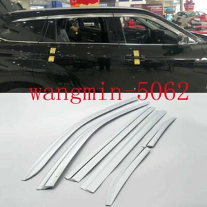 Chrome Window Visor Vent Shades Sun Rain Guard*6 For 20-2024 Toyota Highlander - Picture 1 of 5