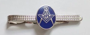Quadrat & Zirkel mit "G" ovaler Freimaurer Freemasonry Tie-Slide - Bild 1 von 3