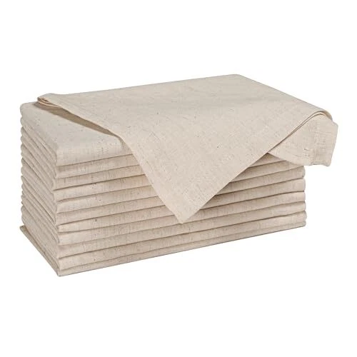 Natural Color Cotton Linen Blend Napkins Set of 18" x 18" (Set of 1) Natural. - Image 1 of 4