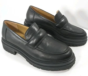 Tony Bianco Women's Black Leather Loafers Shoes (Size 8) - Picture 1 of 9