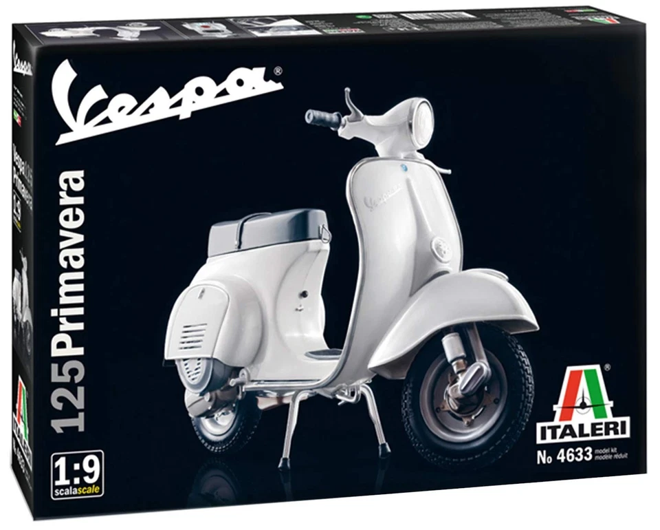 Italeri 4633 Vespa 510104633 – 1:9 125 "Primavera Building, Standing Model Makin - Изображение 1 из 4