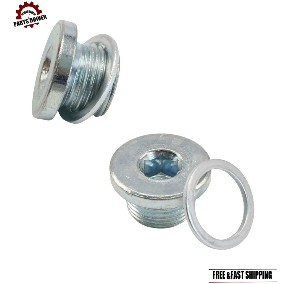 2Pieces For 2017 Porsche 718 Cayman USA 90021902031 Oil Drain Plug & Gasket — 第 1/4 张图片