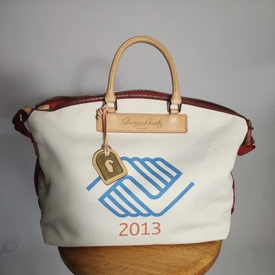 Bolso de Lona Dooney & Bourke Cabriolet Weekender Lona Cuero Borde Viaje Foto 1 de 4