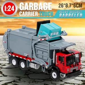 Alloy Diecast Barreled Garbage Carrier Truck 1:24 Waste Material JYMR - Picture 1 of 9
