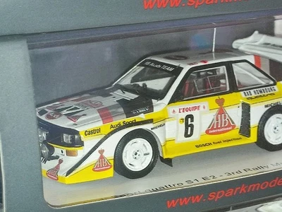 1x Spark S5191 AUDI QUATTRO S1 H.Mikkola Rally MONTECARLO 1986 - 1:43 Rare NIGHT - Immagine 1 di 4