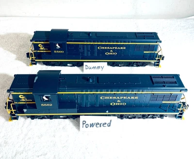 AS-616 Powered & Dummy Locomotive Set: C&O Chesapeake & Ohio #5562 (MTH,O) READ! - Image 1 of 4