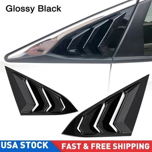 2x cuarto de cubierta de persiana para ventana para Honda Civic 2016 + ventilación lateral brillante negro - Imagen 1 de 9