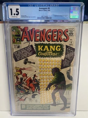 Avengers #8 CGC 1.5 1st Appearance Of Kang! Marvel Comics 1974 (Case NM) 🔑 🔥  - Image 1 of 4