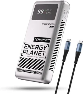 MoveSpeed 130W Power Bank 25000mAh 100W 65W Mobile Phone Laptop Battery Charger - Picture 1 of 19