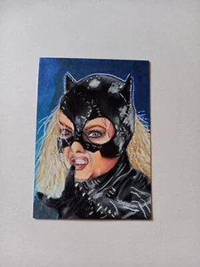 sketch cards catwoman 3.5x2.5 hand draw by jane rushton - Imagen 1 de 2