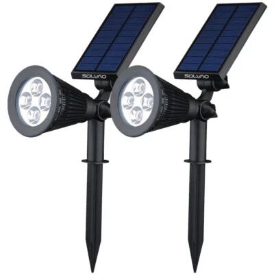 SOLVAO Solar Spot Lights - Outdoor LED Spotlights for Garden, Flag Pole (2 Pack) - Image 1 of 4