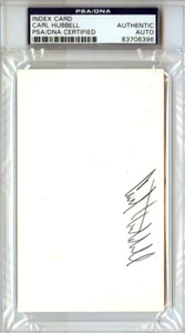 Carl Hubbell Autographed Signed 3x5 Index Card New York Giants PSA/DNA #83706396 - Picture 1 of 1