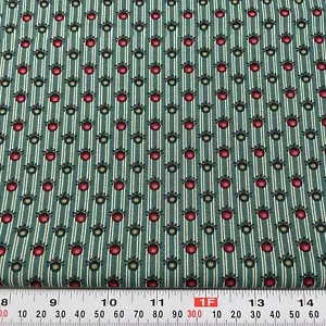 Legacy 1870 by Sharon Newman Moda Striped Teal Cotton Fabric Half Yard Remnant - Picture 1 of 2