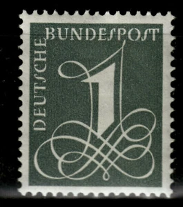 Bund 285 X **, 1 Pf. Ziffer, WZ stehend, postfrisch - Bild 1 von 1