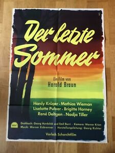 Der letzte Sommer (Schriftplakat '54) - Liselotte Pulver / Hardy Krüger