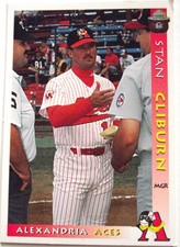 1996 Alexandria Aces Stan Cliburn Fire Prevention Trading Card