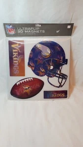 Minnesota Vikings Ultraflip 3D 4-Piece Multi-Sheet Car Magnet NFL Licensed  - Picture 1 of 8