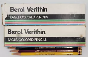 Berol Verithin Colored Pencils Assorted Colors Eagle Brand Art Supply 29 Total - Picture 1 of 5