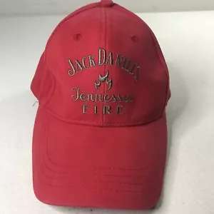 Jack Daniels Tennessee Fire Hat Cap Red Adjustable Used (A5) - Picture 1 of 8
