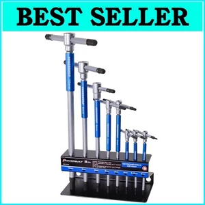 High-Reach 8-Piece Metric T-Handle Hex Wrench Set with Convenient Storage - Picture 1 of 7