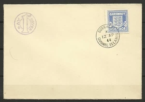 GB / GUERNSEY KGV1 1944 21/2d BLUE FDC USED - Picture 1 of 1