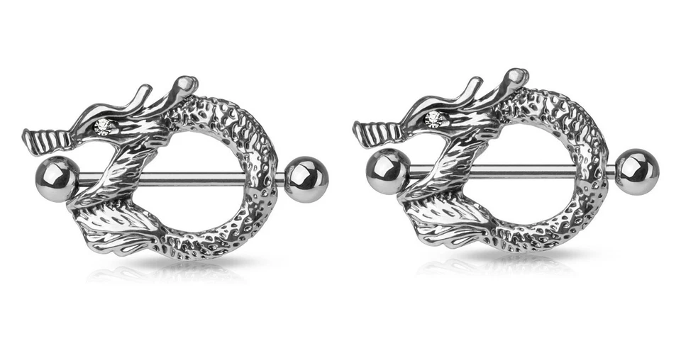 1 par de anillos protectores para pezones gemas ojo circonita cúbica transparente 14G joyería corporal Foto 1 de 1