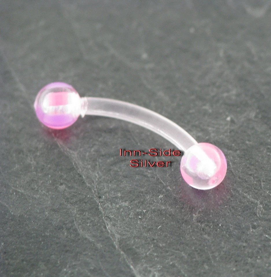 Augenbrauen Piercing Banana Piercinghalter Retainer Kunststoff METALLFREI 1,2mm - Bild 1 von 1