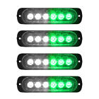 4x 6-LED White Green Car Recovery   Grille Beacon     Lights