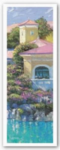 Lago Bellagio Panel I Howard Behrens Landscape Art Print 12x36 - Picture 1 of 1