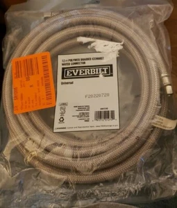 Polymer 12ft Braided Icemaker Water Connector EVERBILT BRAND - Picture 1 of 1