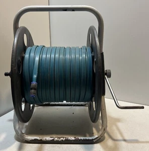 Window Cleaner Hose Reel 135’ of 1/4” Flat Hose No Tangle Water Fed Pole Fitting - Picture 1 of 8
