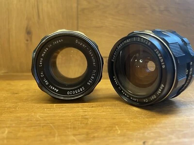 *2 Lens Set : Near Mint ++* Pentax Super Takumar 55mm F/1.8 & 28mm F/3.5 M42 /JP - Image 1 of 4