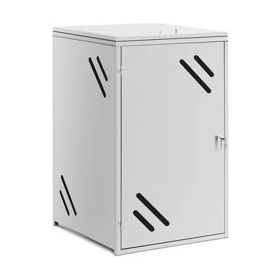 Mülltonnenbox Edelstahl 240 l mit Schloss Mülltonnenverkleidung Mülleimerbox - Bild 1 von 4