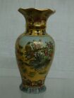Ausgefallen China Vase Bunt Gold Fasan Erhabene Blumen Ornamente