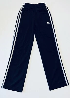 Adidas Boy's Black Three Stripe Straight Leg Athletic Pants sz M 10/12 EUC - Image 1 of 4
