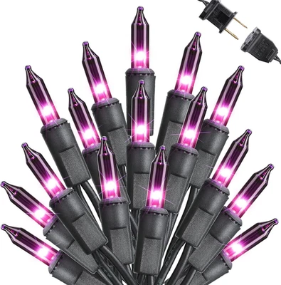 Luces de Navidad multicolores, 12,5 pies 50 unidades cadena de luces incandescentes de Navidad Foto 1 de 4