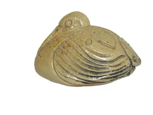 Handmade Pelican Bird Pottery Sculpture by Peter Rose Signed 5"l X 3"w X 3"h - Picture 1 of 7