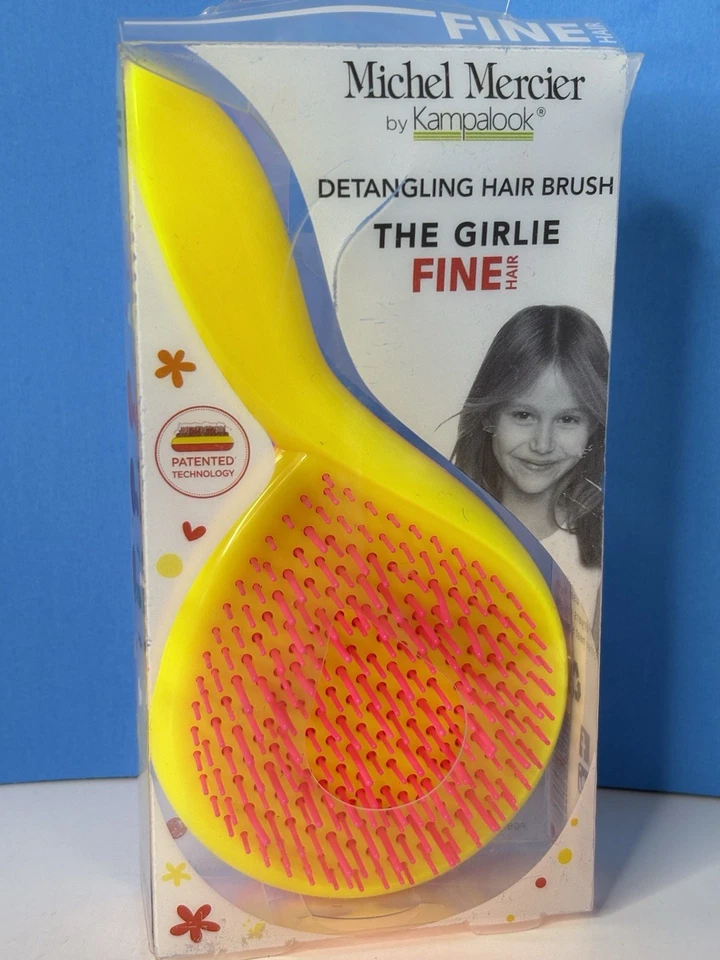MICHEL MERCIER BY KAMPALOOK The Girlie Detangling 头发刷 细发 Yllw 全新 — 第 1/4 张图片