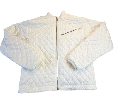 Obermeyer Puffer Ski Jacket Womens White Quilted Size 8 Snow Outdoors - Image 1 of 4
