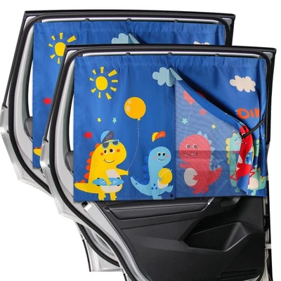 Paquete de 2 pantallas magnéticas para ventanas de coche DIZA100 de doble capa parasol ventana lateral profesional Foto 1 de 4