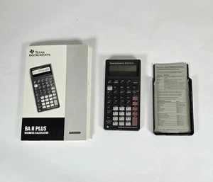 Texas Instruments BA II 2 Plus calculator includes guide book and formula sheet - Picture 1 of 14