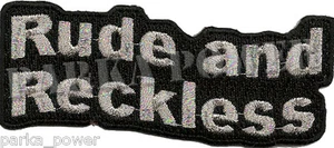 Parche grosero e imprudente, bordado, planchado, motociclistas, mods, punk - Imagen 1 de 1