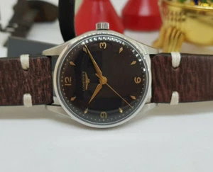 RELOJ LONGINES VINTAGE ESFERA NEGRA 12.68ZS CUERDA MANUAL HOMBRE - Imagen 1 de 11