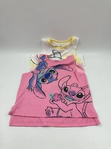 Disney's Stitch Printed Set of 2 Girls'  Summer Tank Size S (6-6x) Brand New - Picture 1 of 3