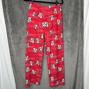 Hue Pajama Pants Medium Red Dog Cat Fleece Soft - Picture 1 of 5