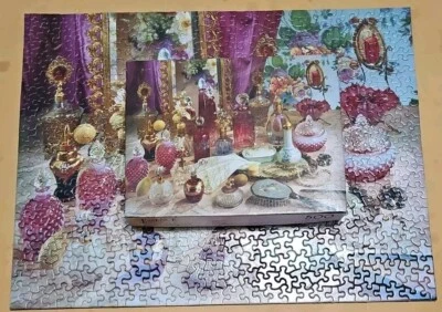 1987 Springbok Essence Of Elegance 500 Pc Antique Boudoir Glass COMPLETE VGUC - Image 1 of 4